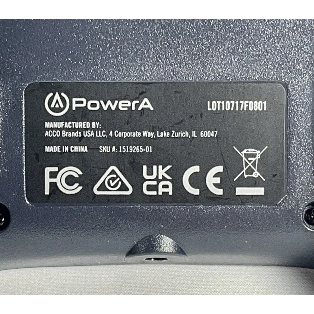PowerA Controller Black Wired Xbox One Controller #1519265-01 No Cable Tested